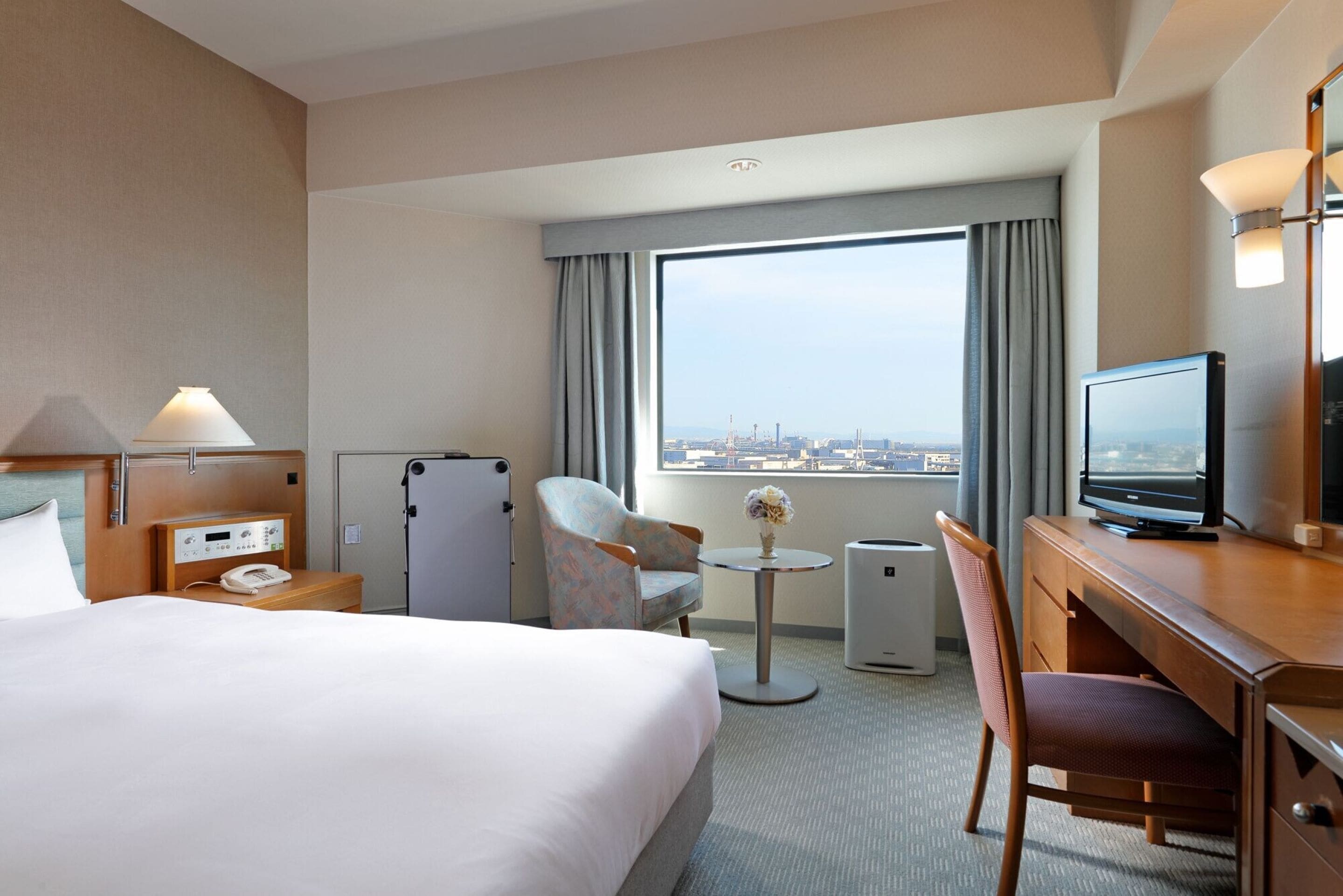 down duvets, desk, laptop workspace, blackout curtains