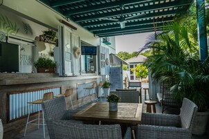 Outdoor banquet area