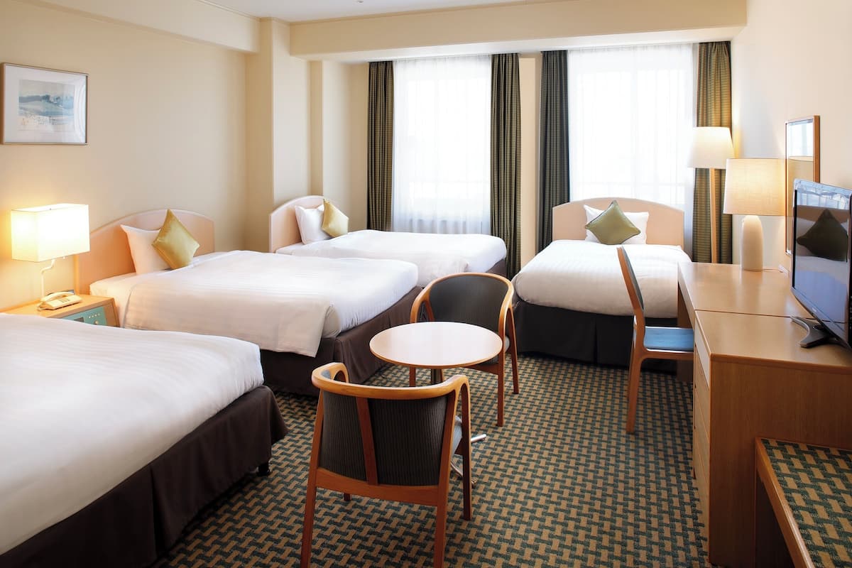 Desk, free WiFi, bed sheets