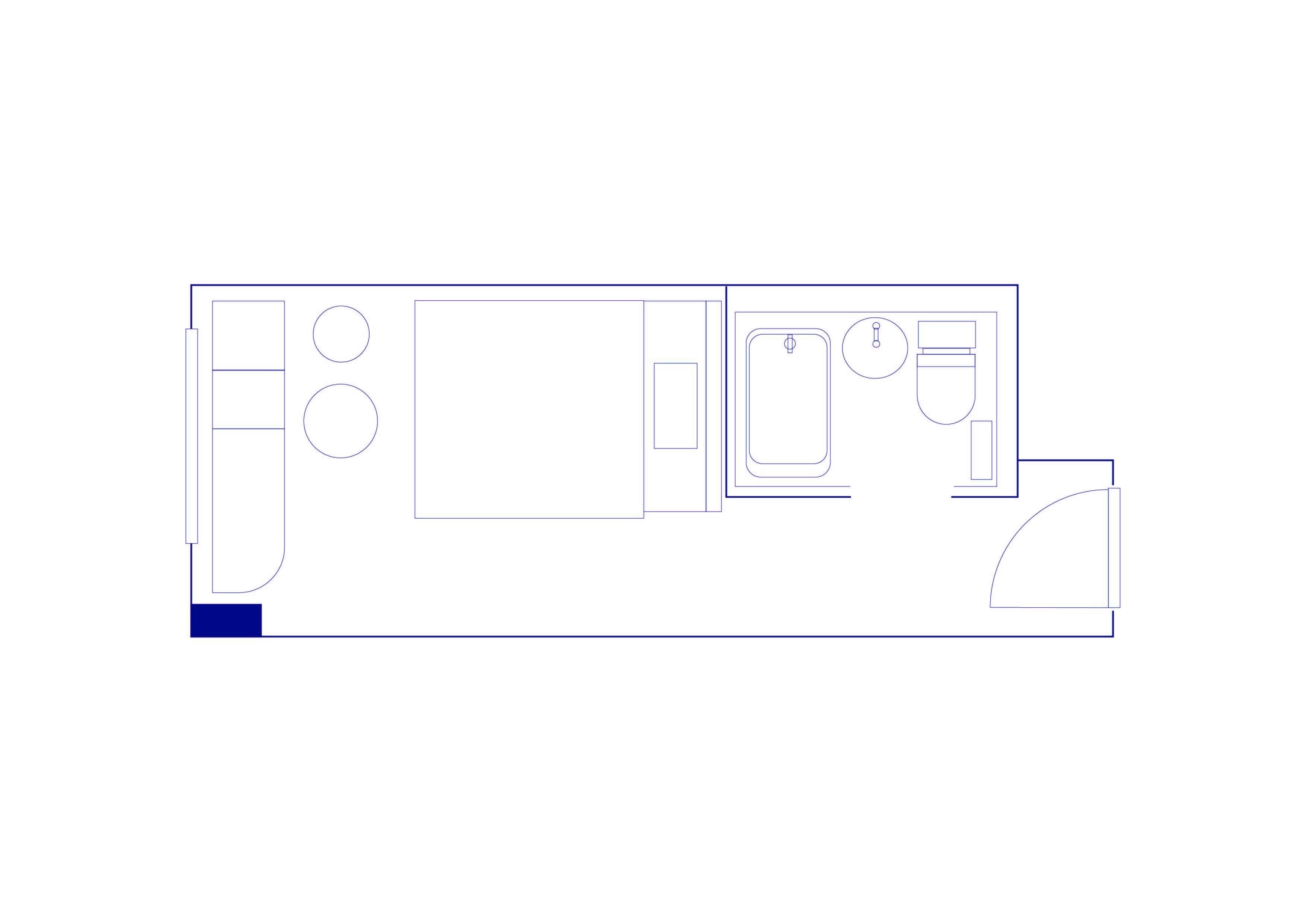 A floor plan of a kitchen with a sink, stove, and cabinets.