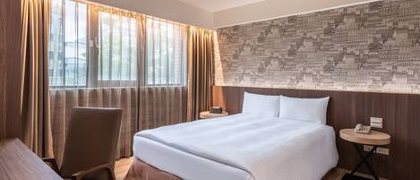 Down comforters, minibar, desk, blackout drapes