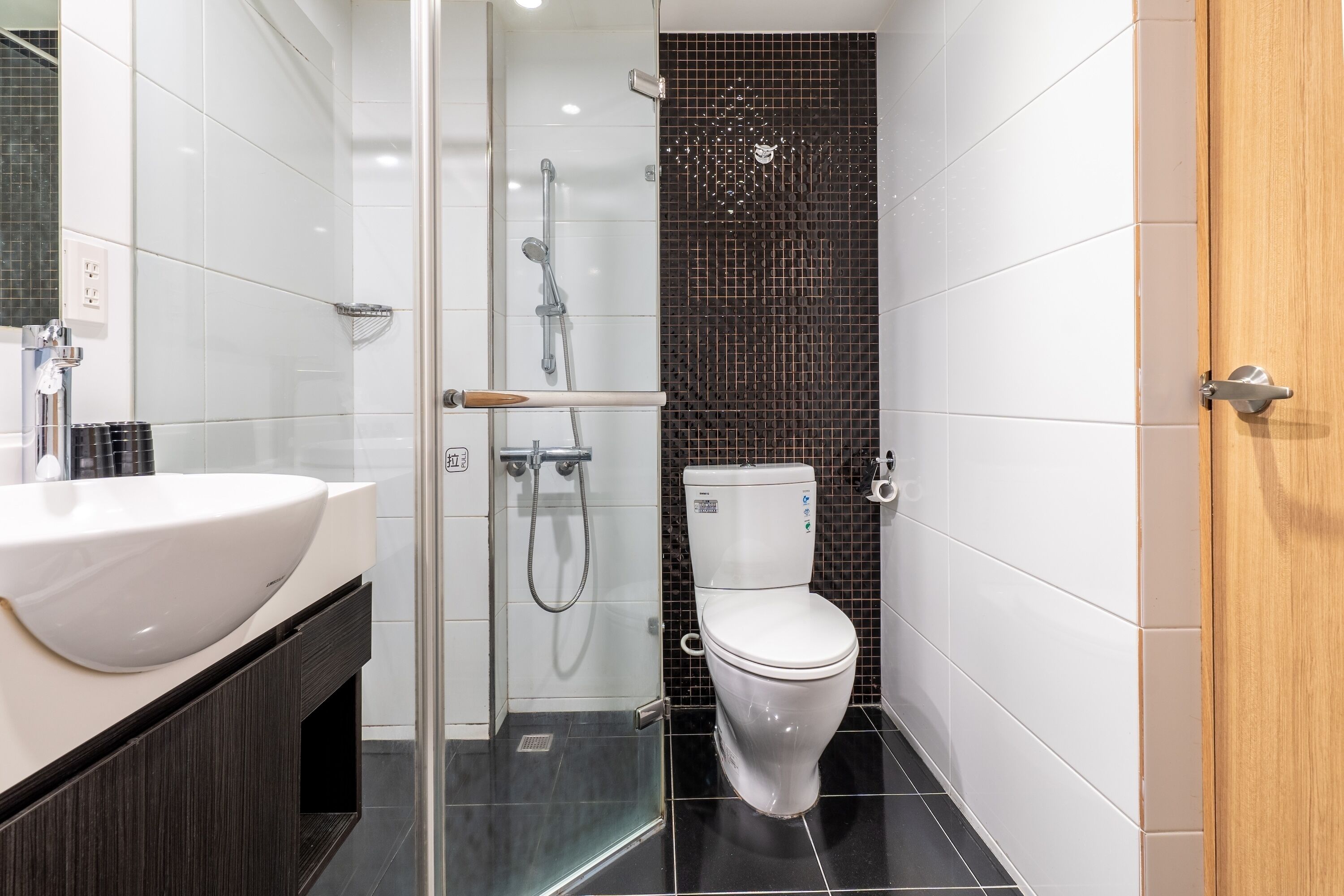 standard twin room, no windows | bathroom | shower, rainfall showerhead, hair dryer, towels