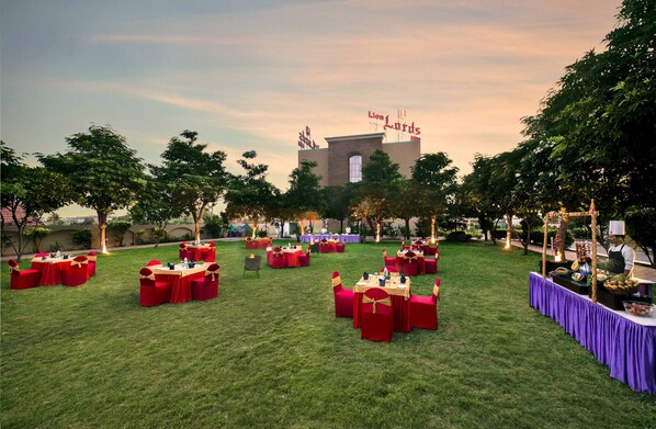 Outdoor wedding area