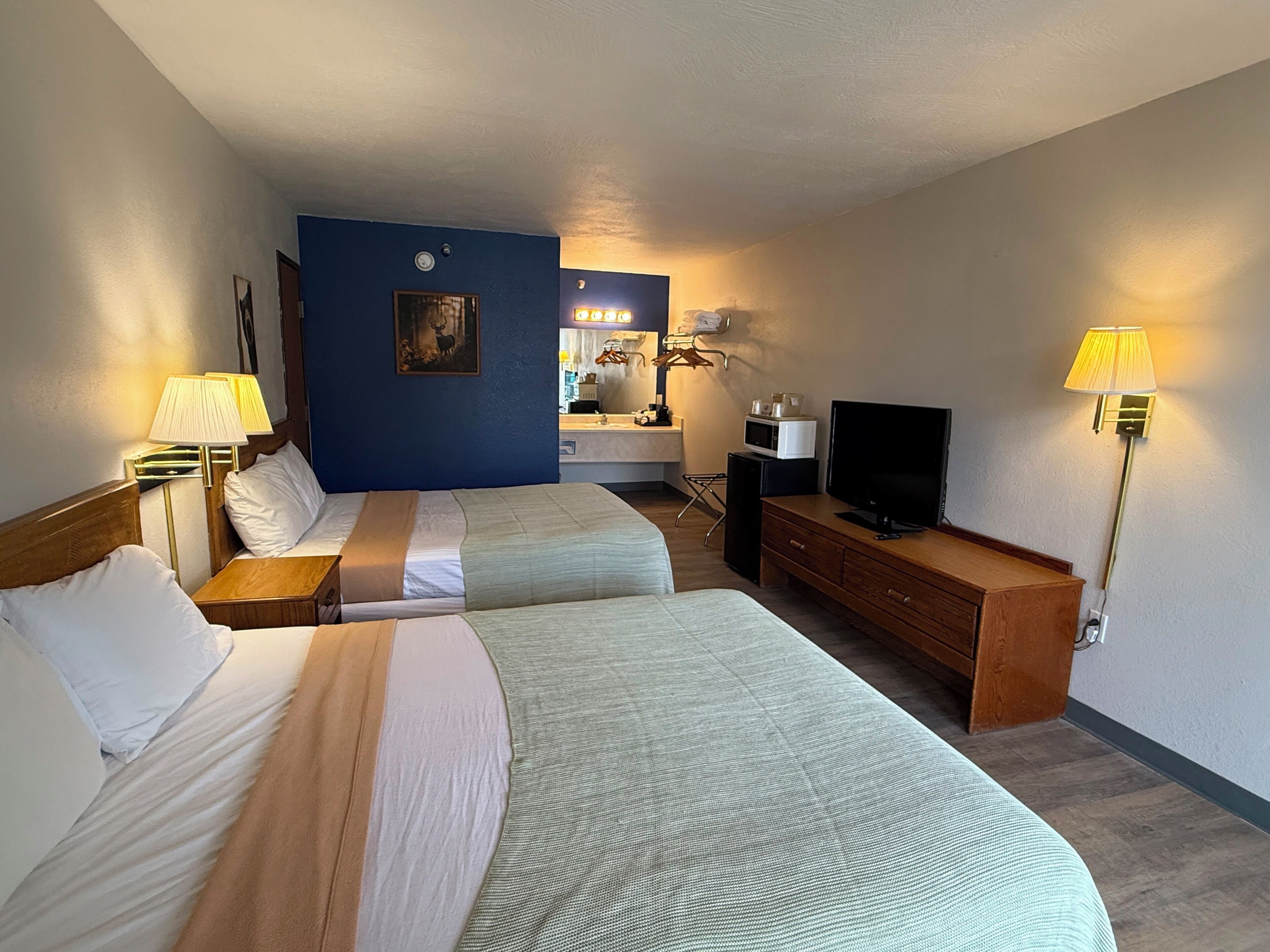 Classic Room, 2 Queen Beds, Pets Not Allowed, Ground Floor | Pillowtop beds, blackout drapes, soundproofing
