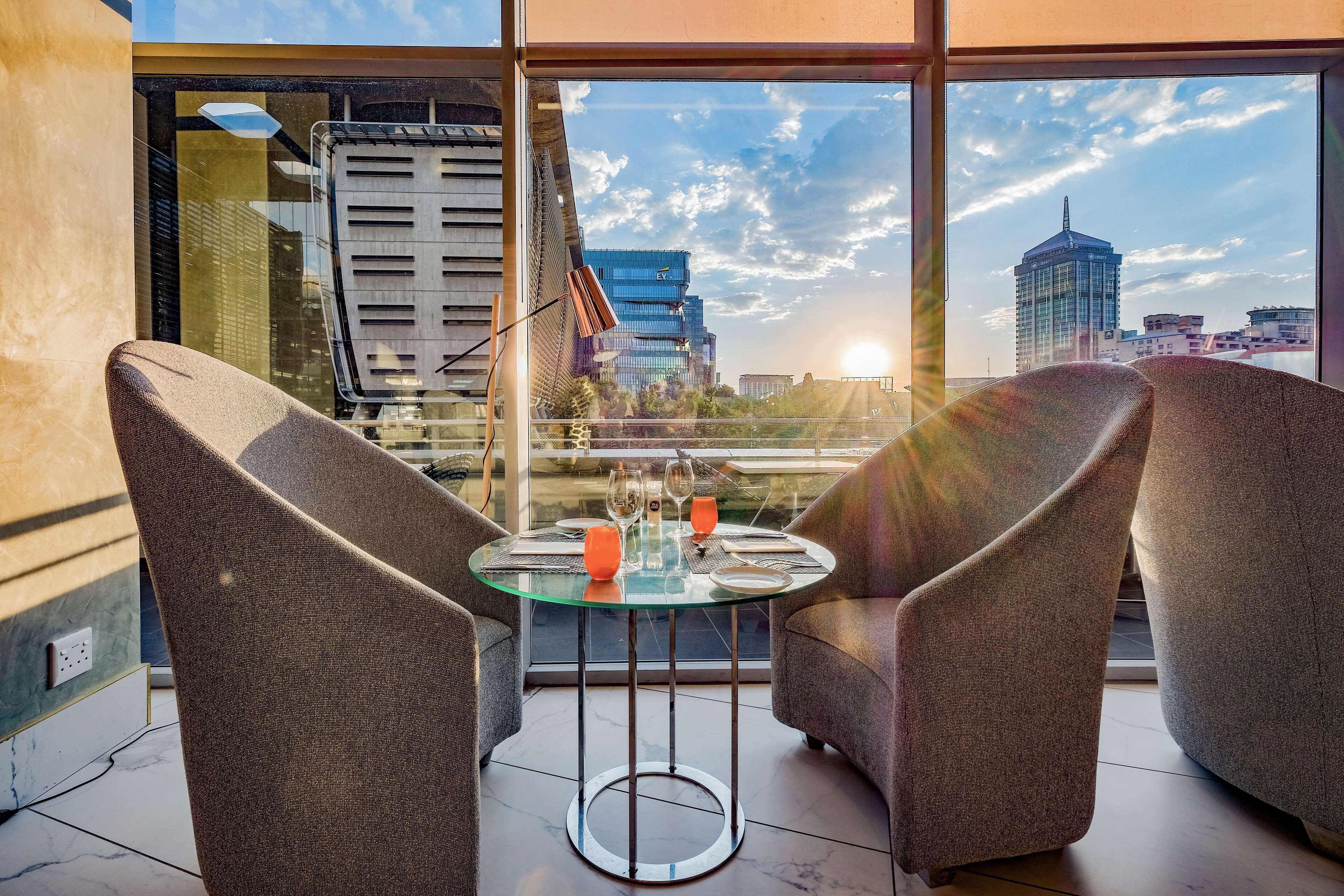 Breakfast, lunch, dinner served; international cuisine, pool views 