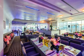Gastropub, pool views, open daily