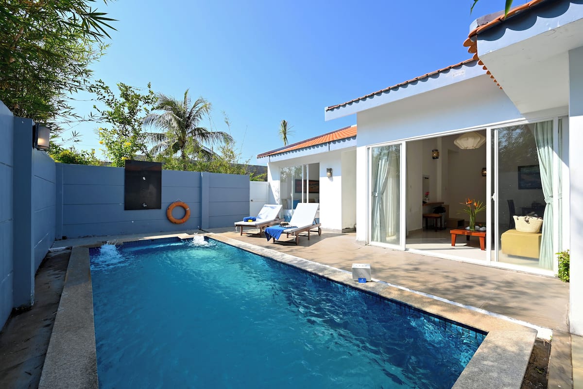 Villa Familiale, 2 chambres, piscine privée | Vue sur le jardin