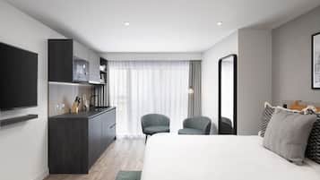 Premium bedding, pillow-top beds, in-room safe, individually decorated