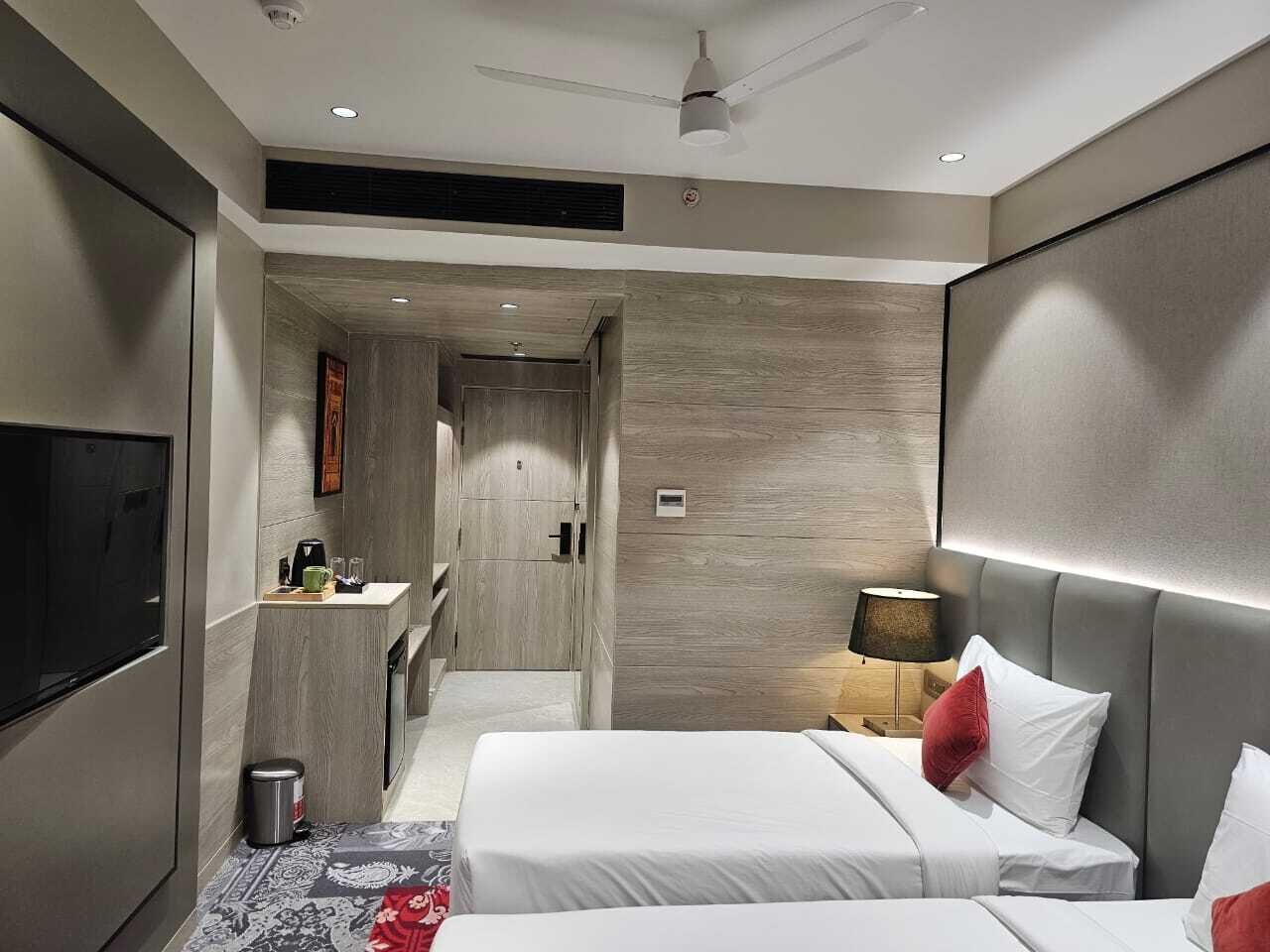 华丽客房, 2 张单人床 | 埃及棉床单、高档床上用品、加厚床垫、迷你吧