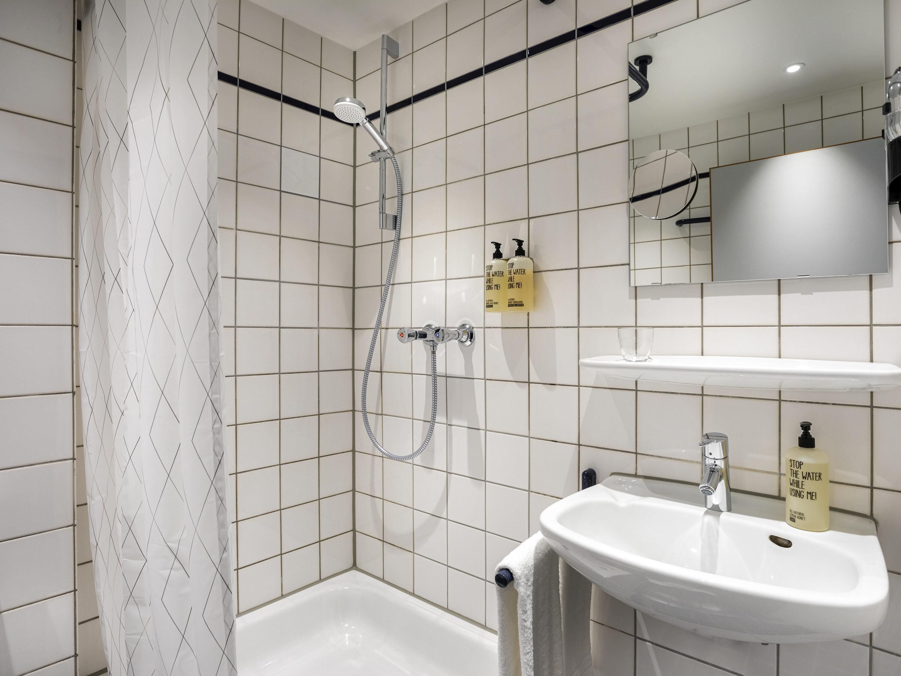 Desk, laptop workspace, blackout curtains, free WiFi