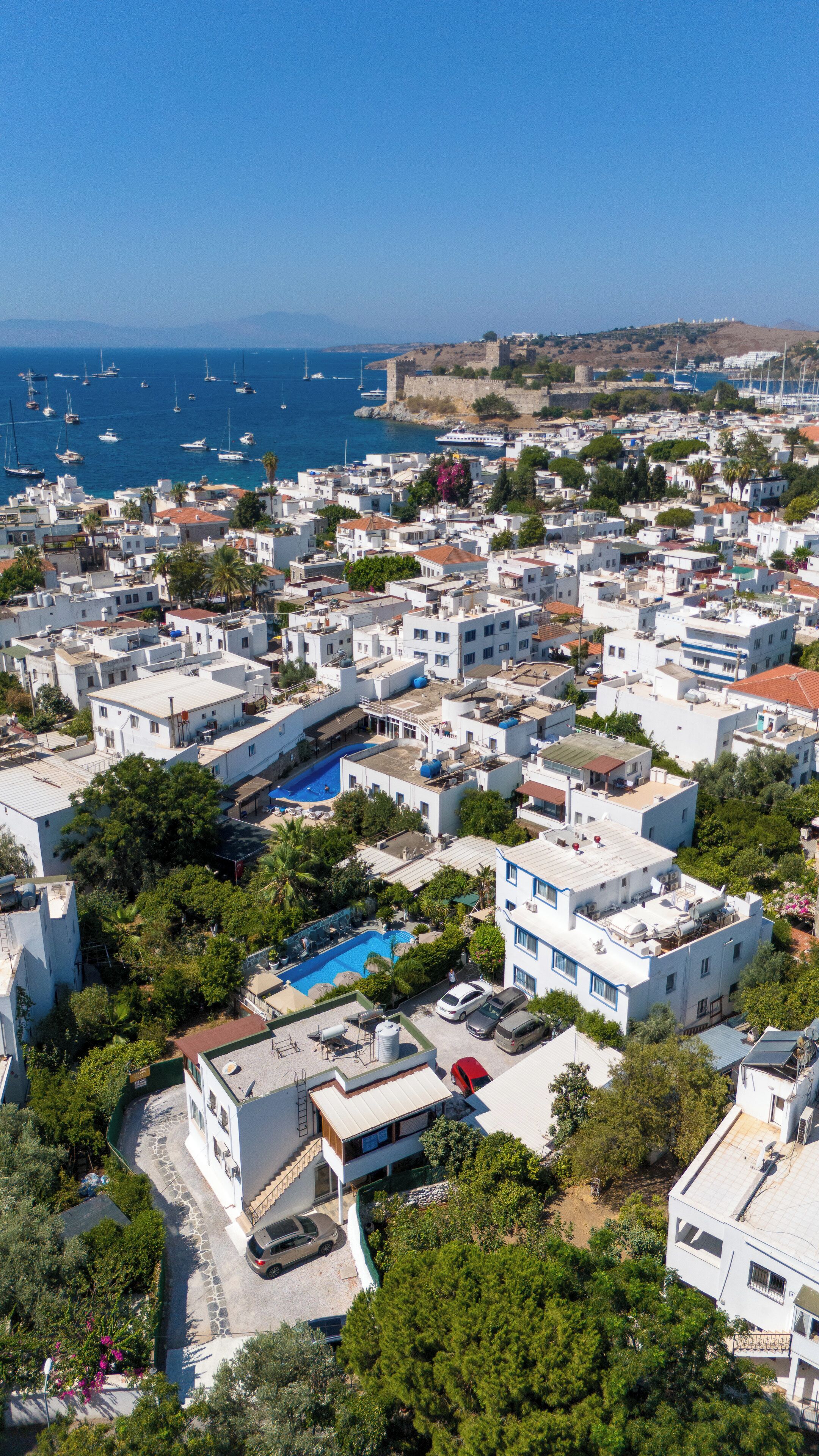 Vue sur la ville depuis l’hébergement