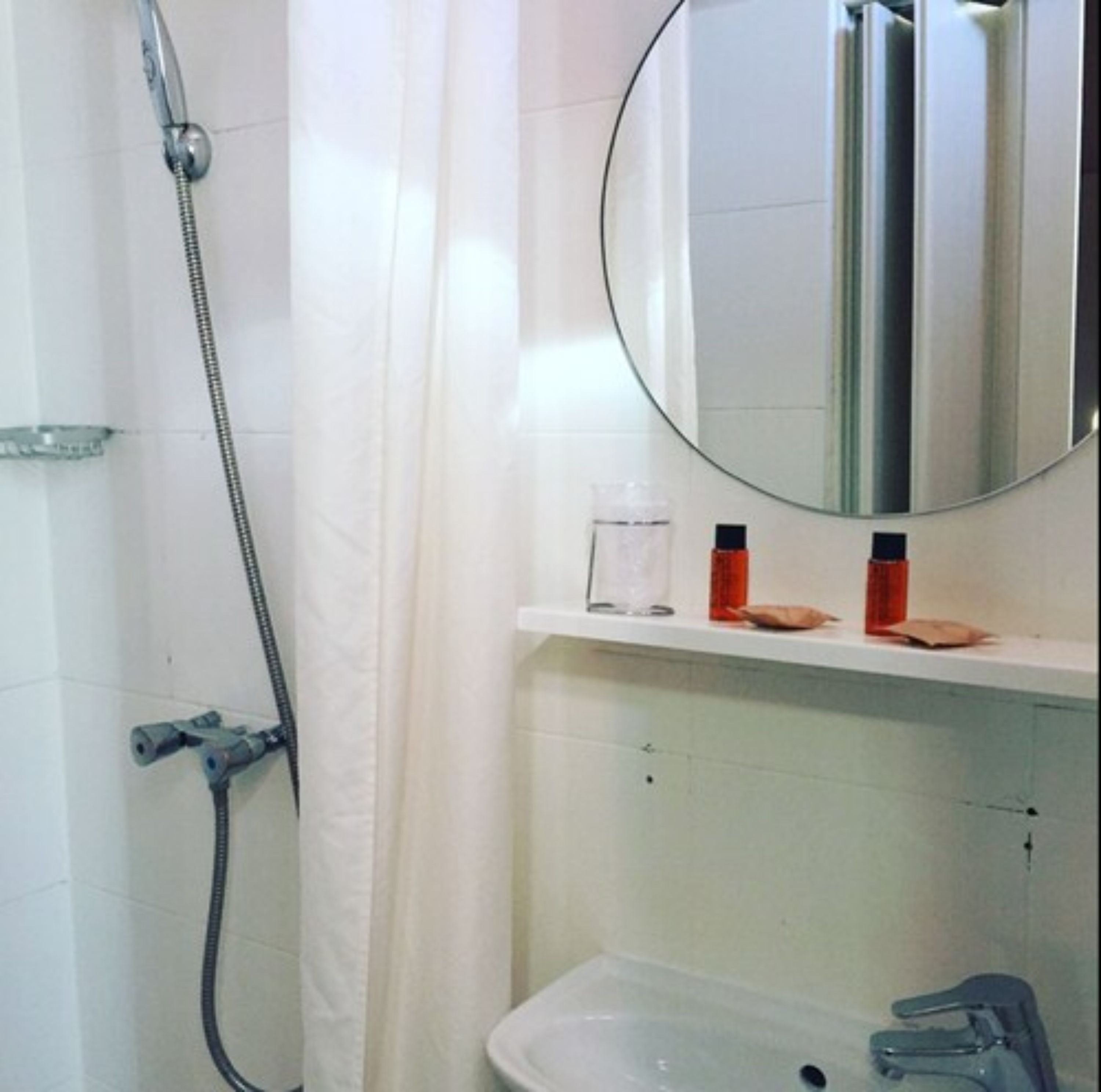 double room, shared toilet | bathroom sink
