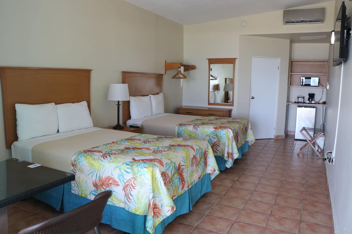 Standard Room, 2 Double Beds | In-room safe, iron/ironing board, bed sheets