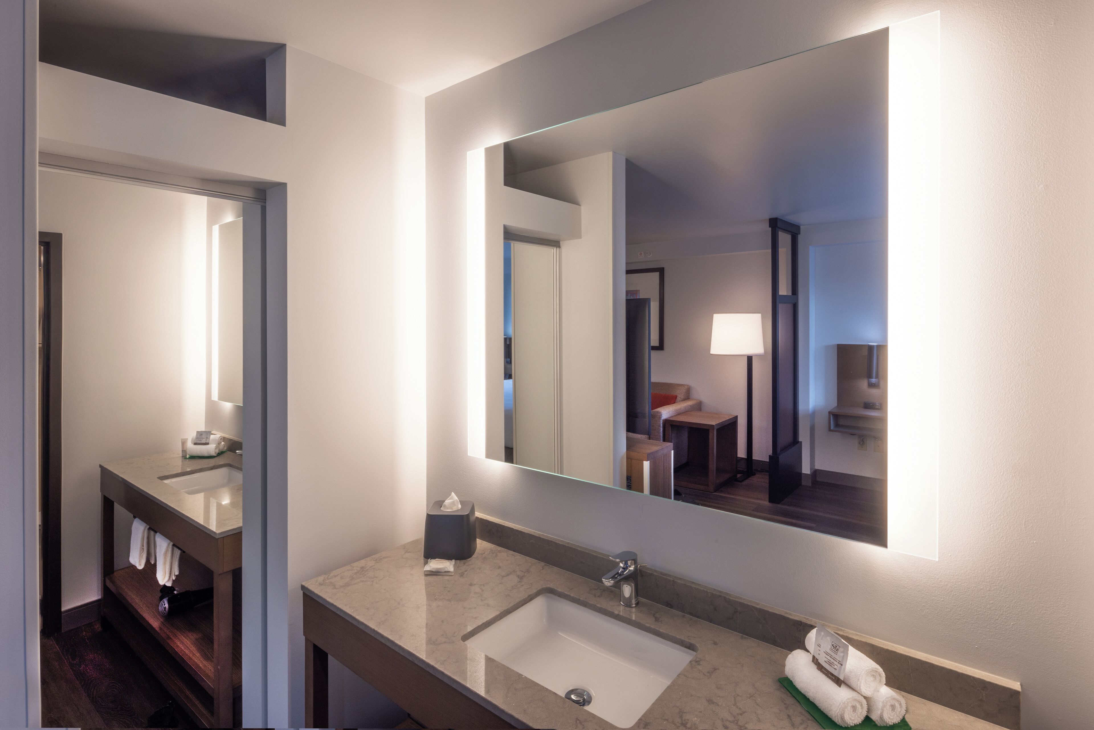 free toiletries, hair dryer, towels