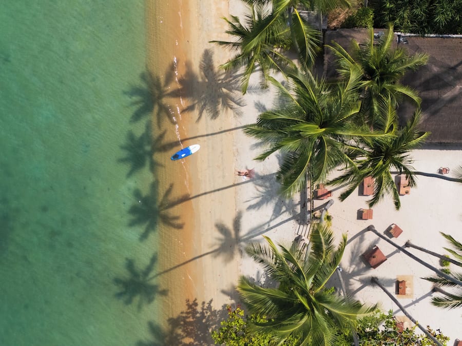 Uitzicht op strand/zee