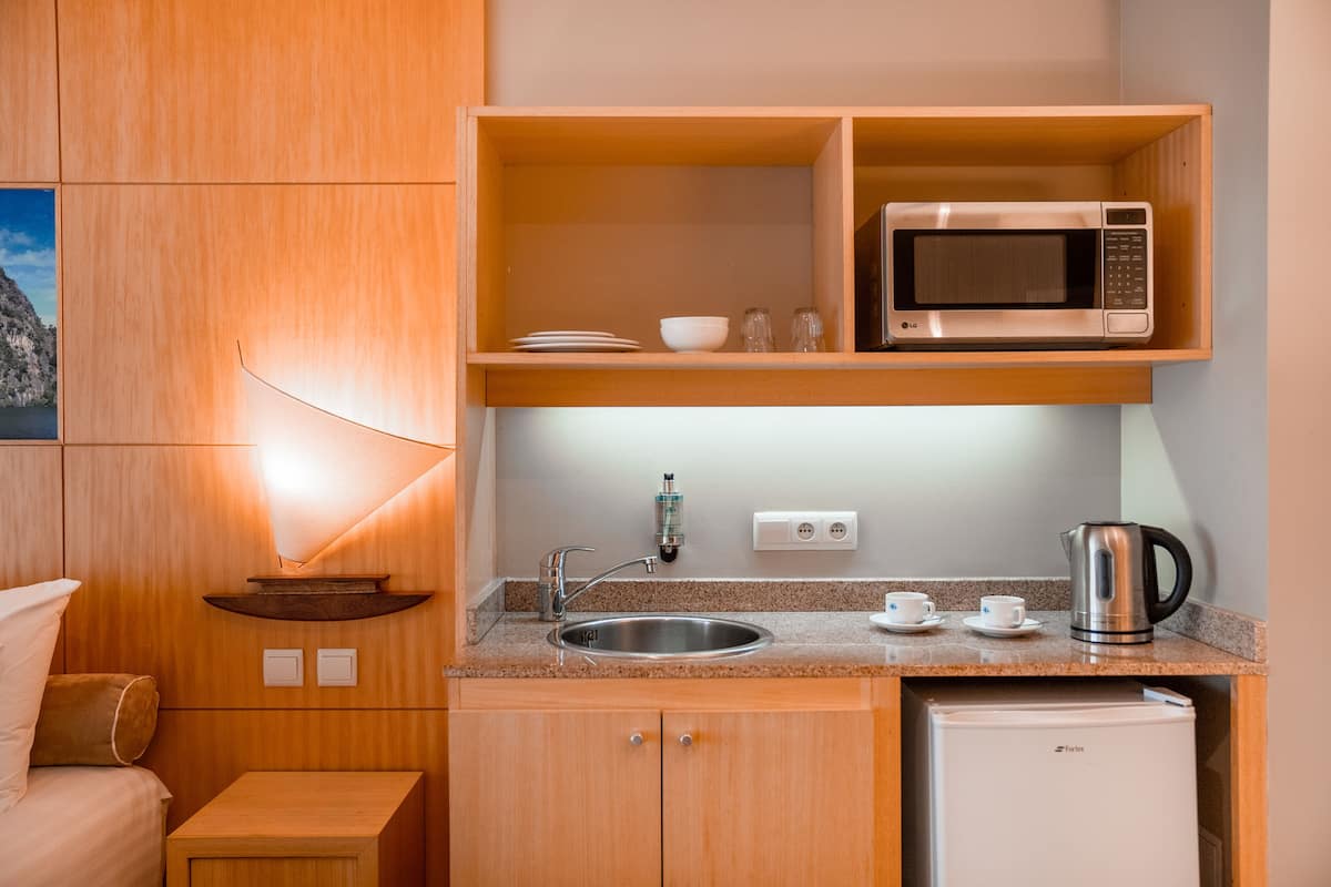 studio, allergy friendly | private kitchen | fridge, microwave, coffee/tea maker, electric kettle