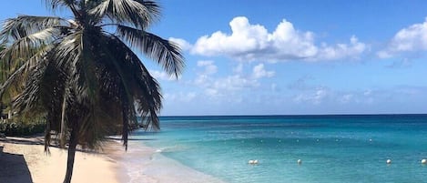 On the beach, beach towels