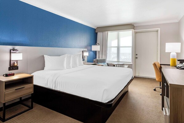 Premium bedding, down comforters, pillowtop beds, in-room safe