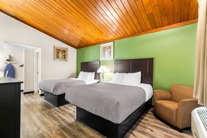 Standard Room, 2 Queen Beds, Non Smoking | Down comforters, pillowtop beds, desk, blackout drapes