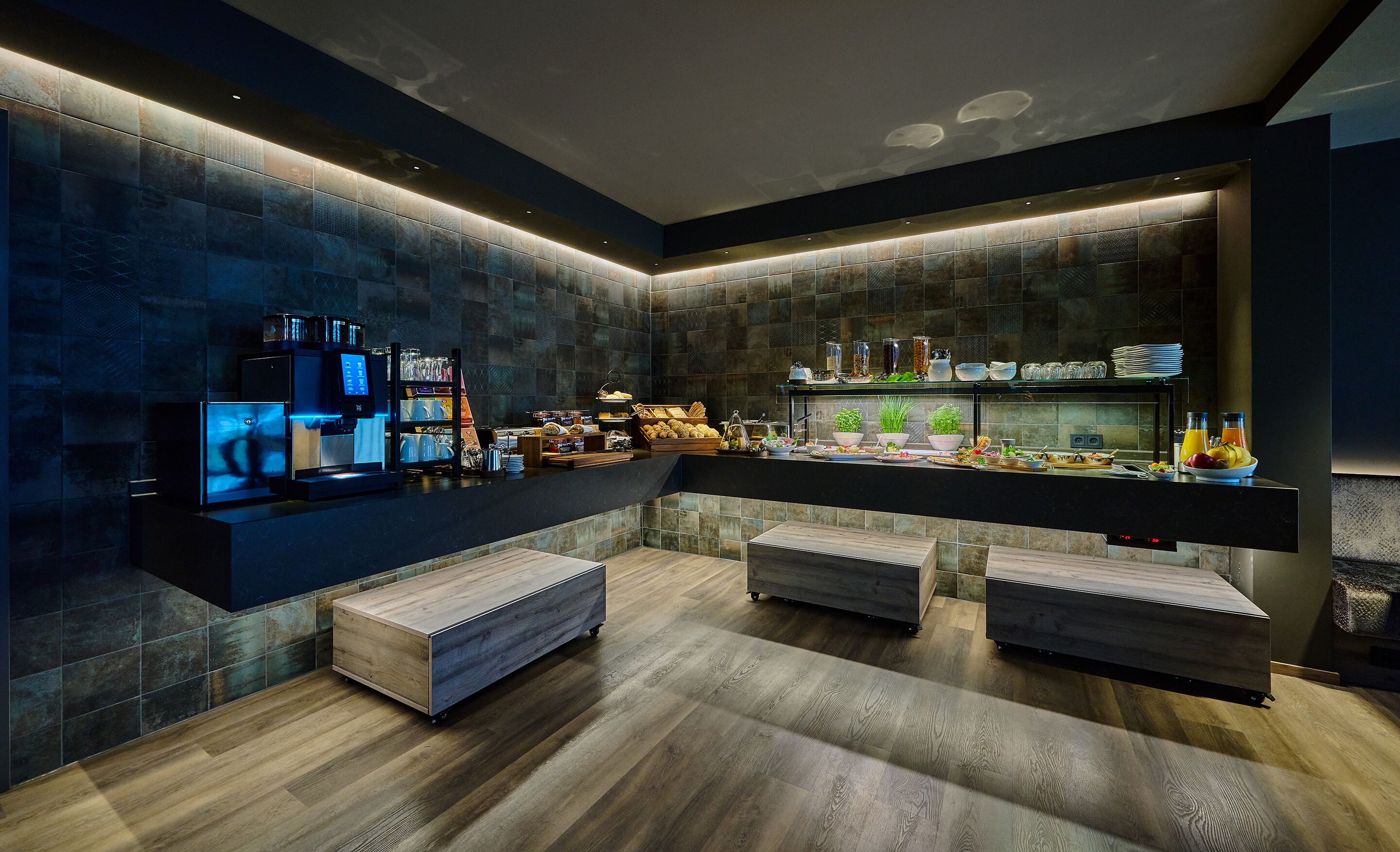 daily buffet breakfast (eur 15.00 per person)