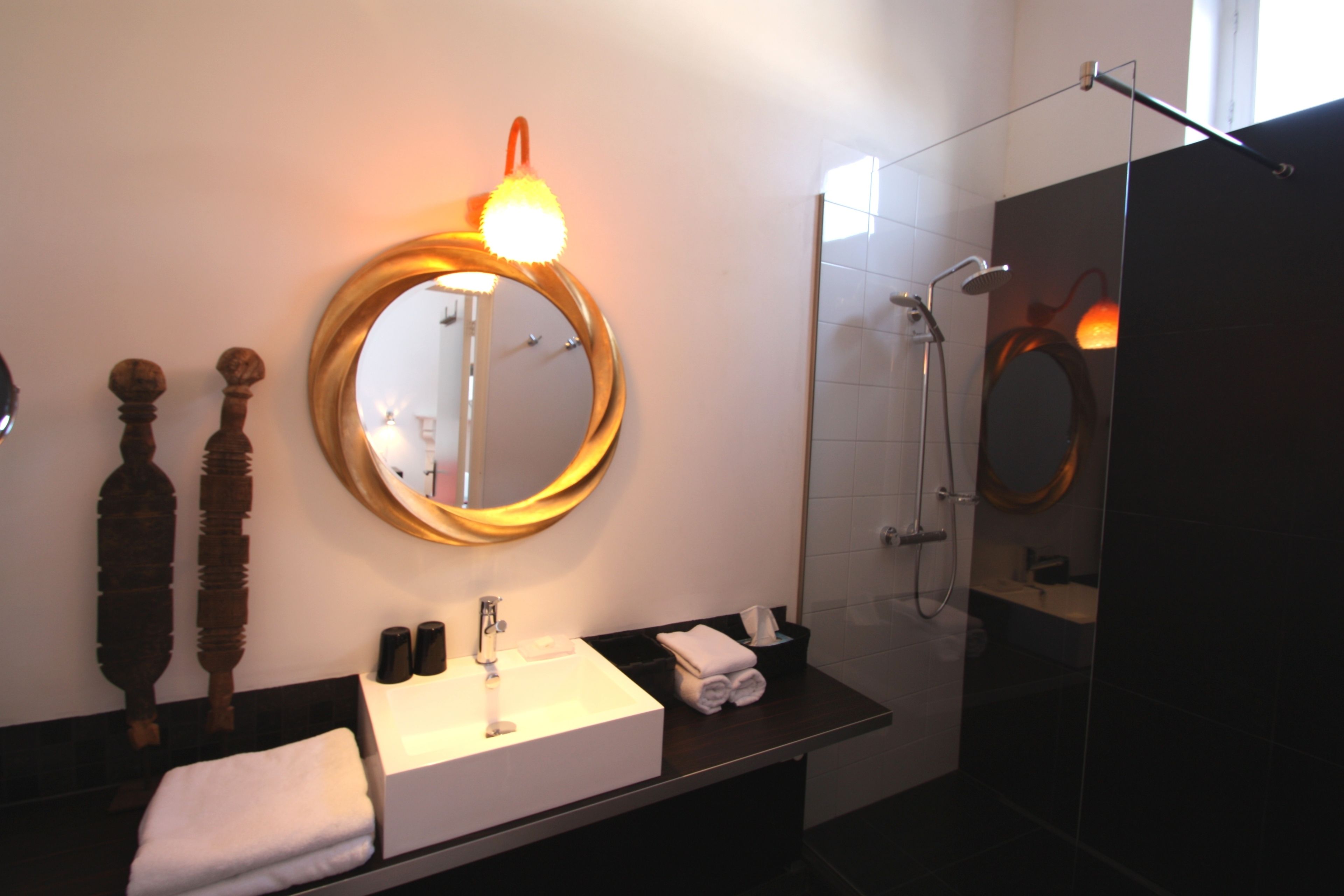 deluxe triple room | bathroom | designer toiletries, hair dryer, towels, soap