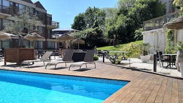 Indoor pool, seasonal outdoor pool