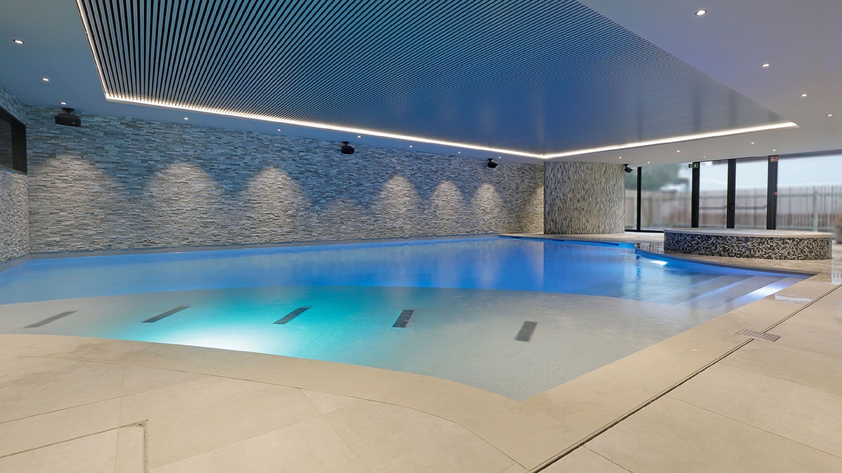 indoor pool, seasonal outdoor pool