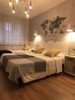 Memory foam beds, desk, free WiFi, bed sheets