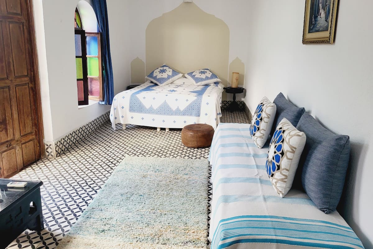 Habitación doble (Essaouira) | Camas extra, wifi gratis y ropa de cama
