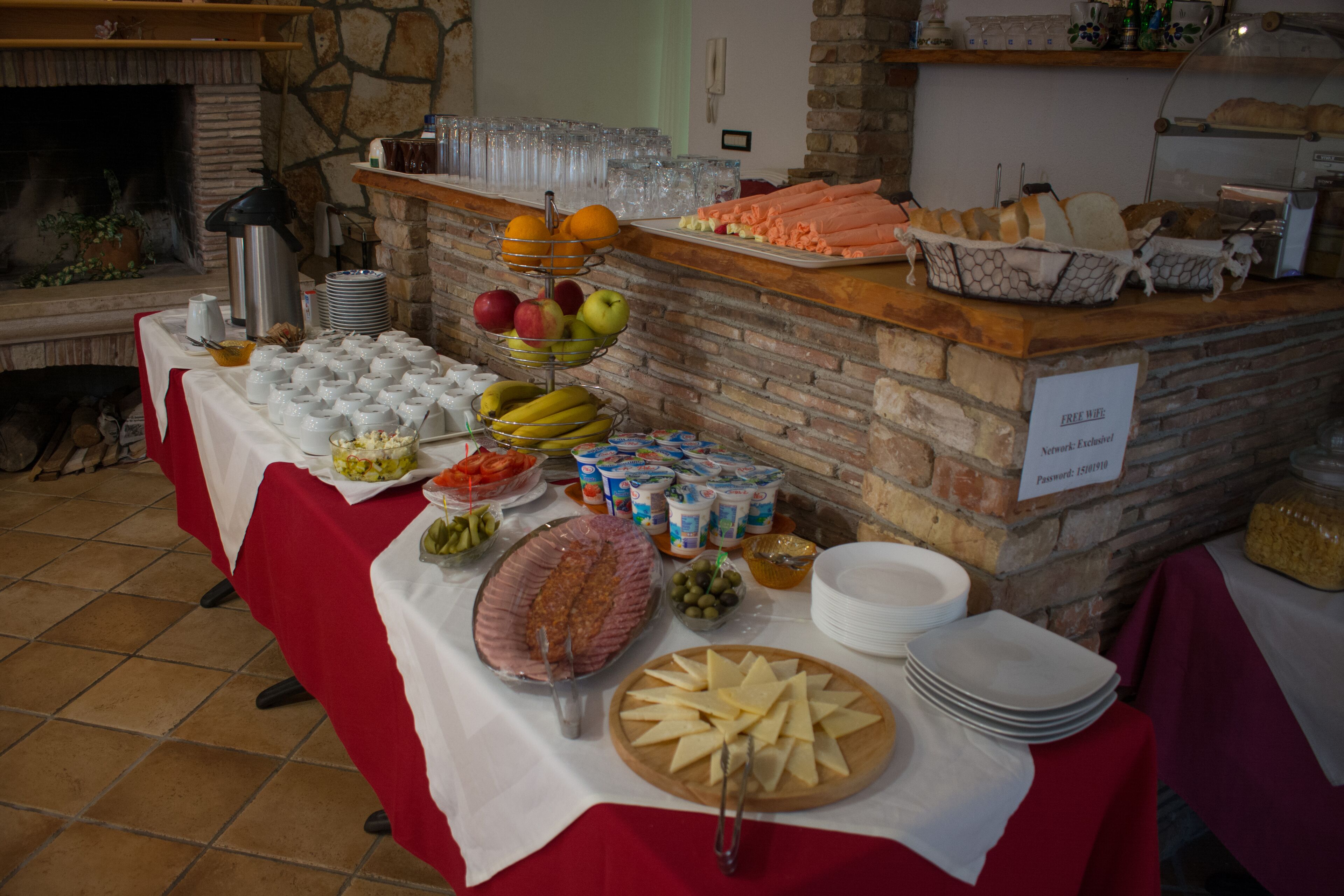 daily buffet breakfast (eur 10 per person)