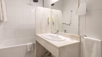 Free toiletries, hair dryer, bathrobes, bidet