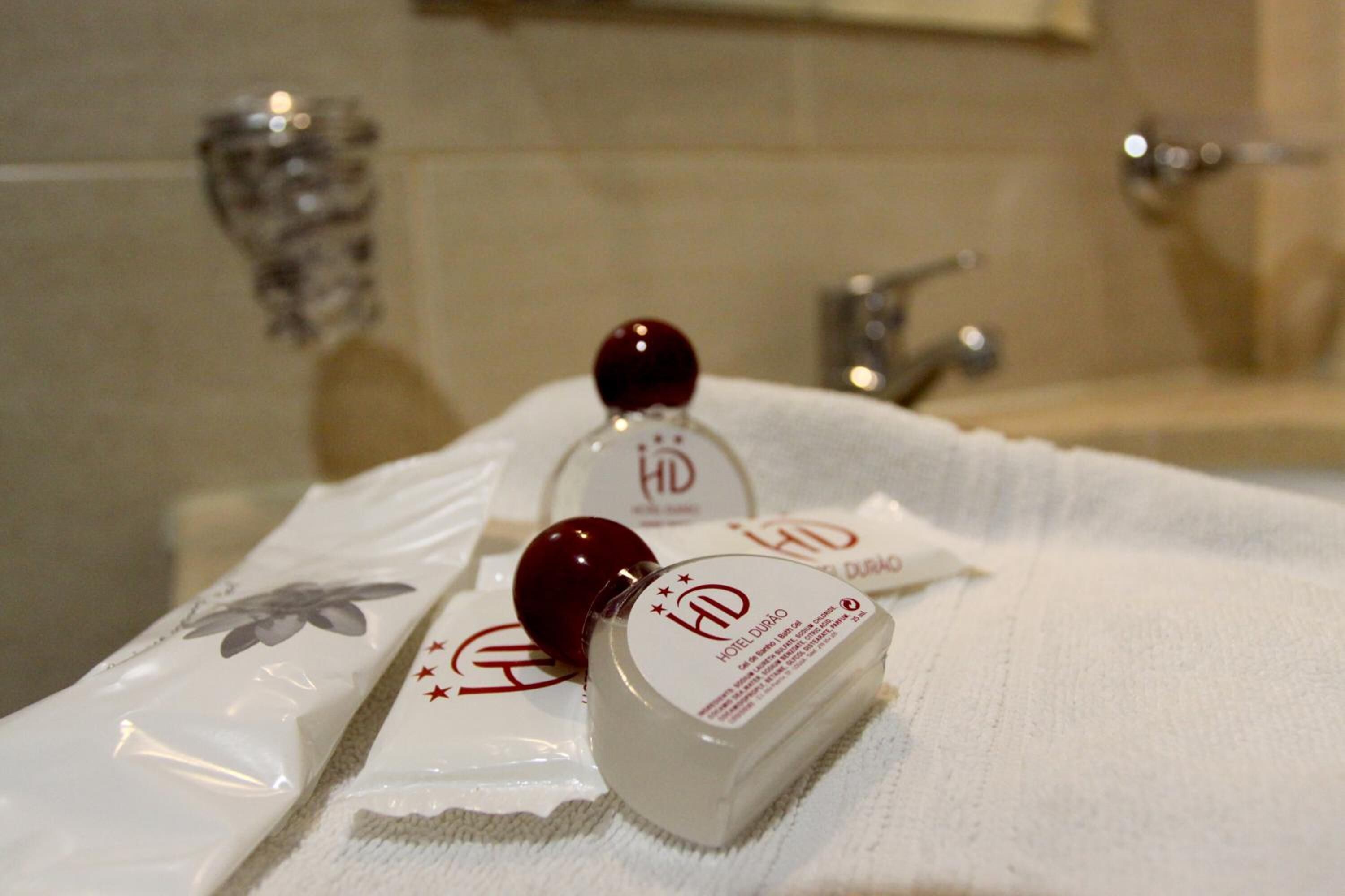 free toiletries, hair dryer, towels