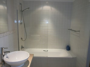 Standard Apartment, 3 Bedrooms (Self Servicing & Self Catering) | Bathroom | Separate bathtub and shower, hair dryer, towels, soap