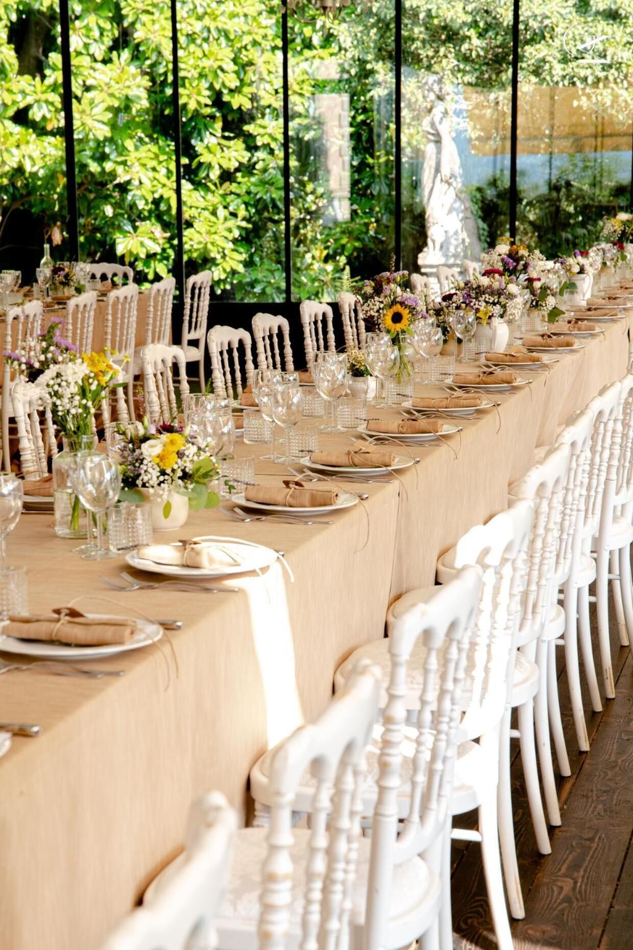 outdoor banquet area