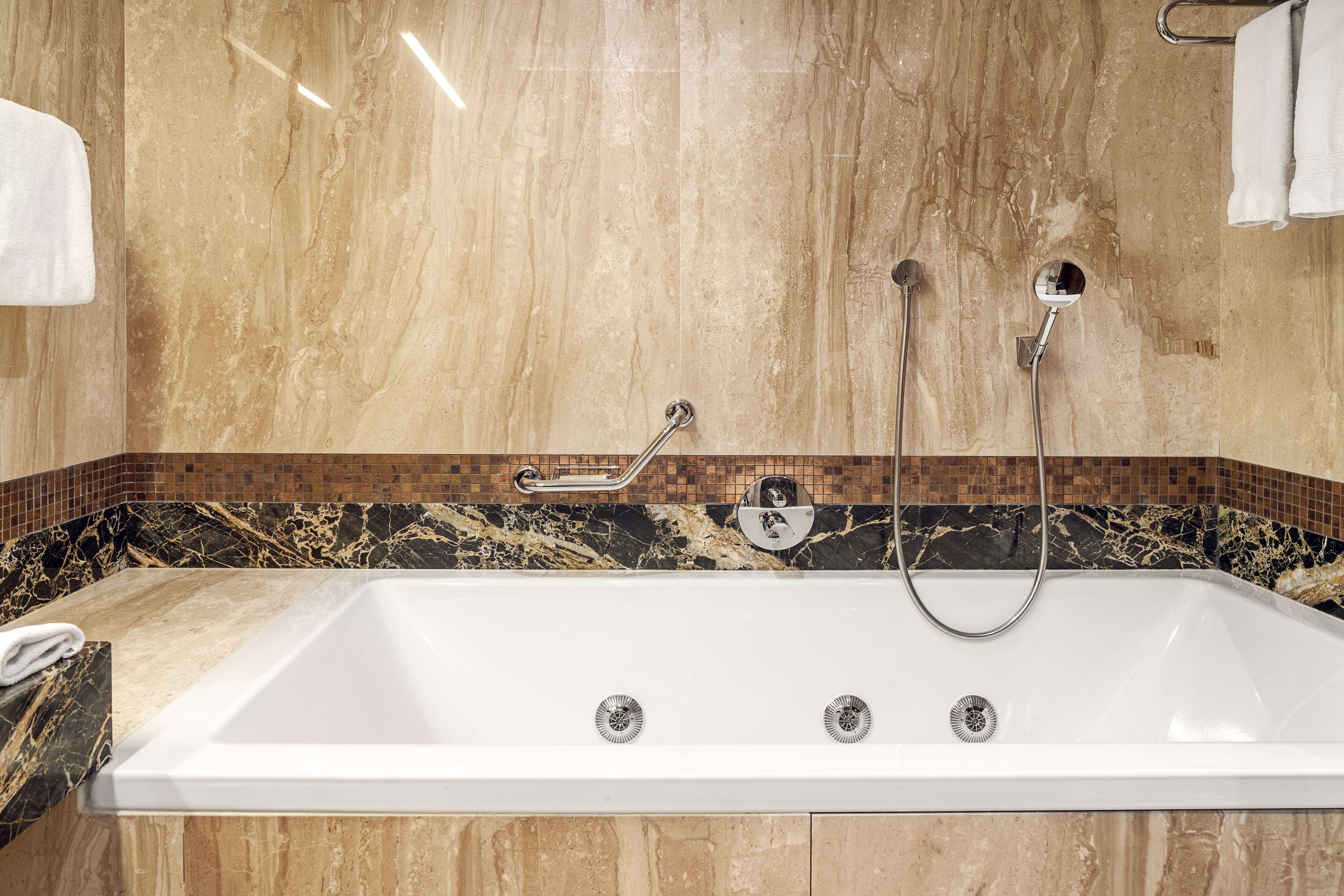 presidential suite | bathroom | free toiletries, hair dryer, bathrobes, slippers