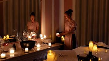 Couples treatment rooms, sauna, hot tub, Turkish bath, body treatments