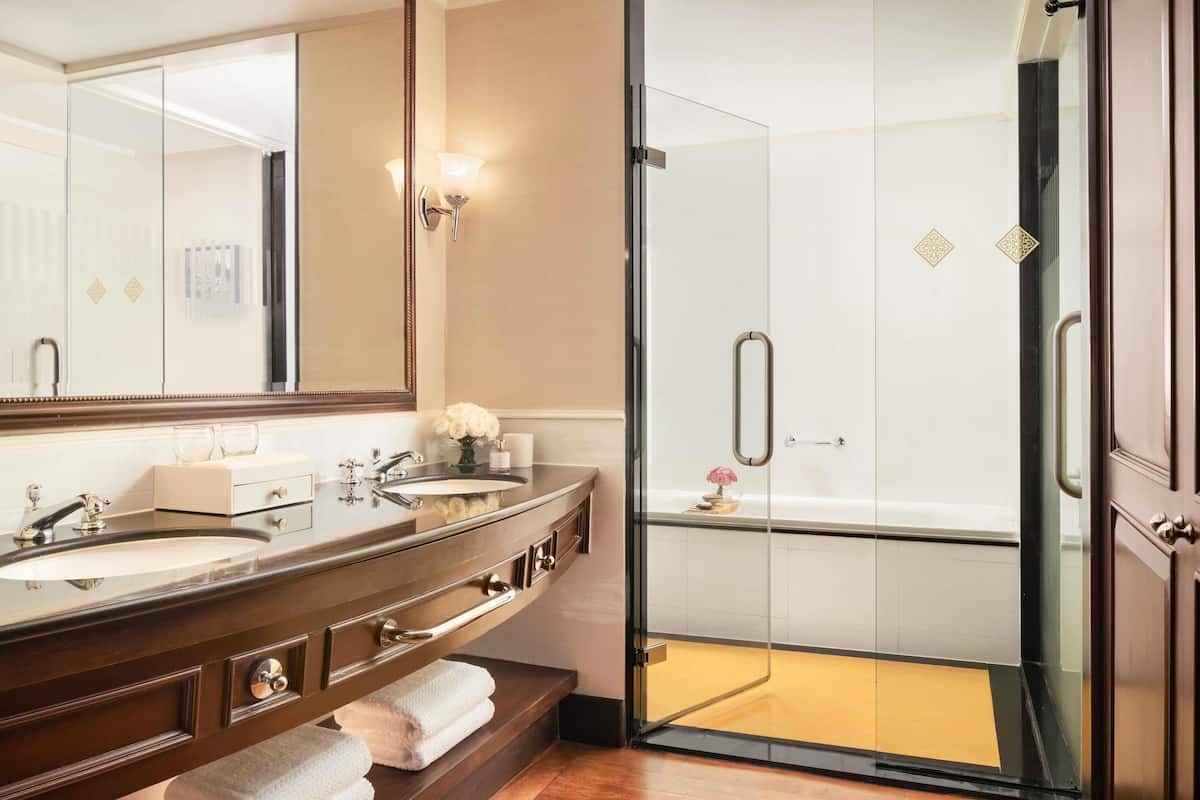 Eco-friendly toiletries, hair dryer, bathrobes, slippers