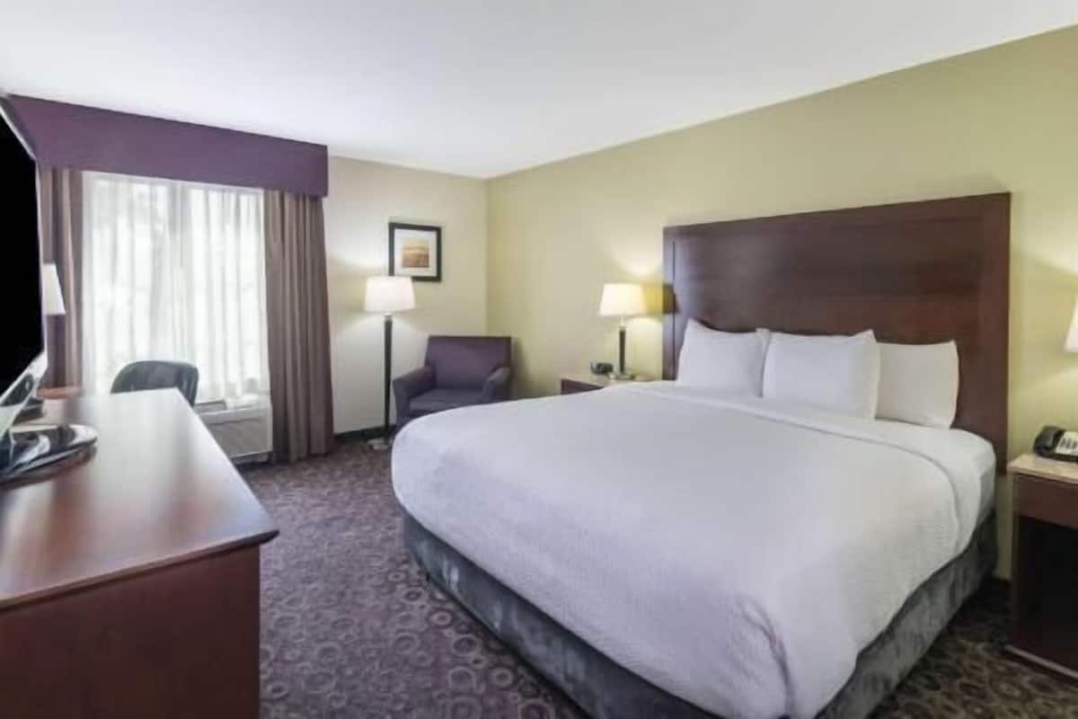 Premium bedding, down comforters, pillowtop beds, desk