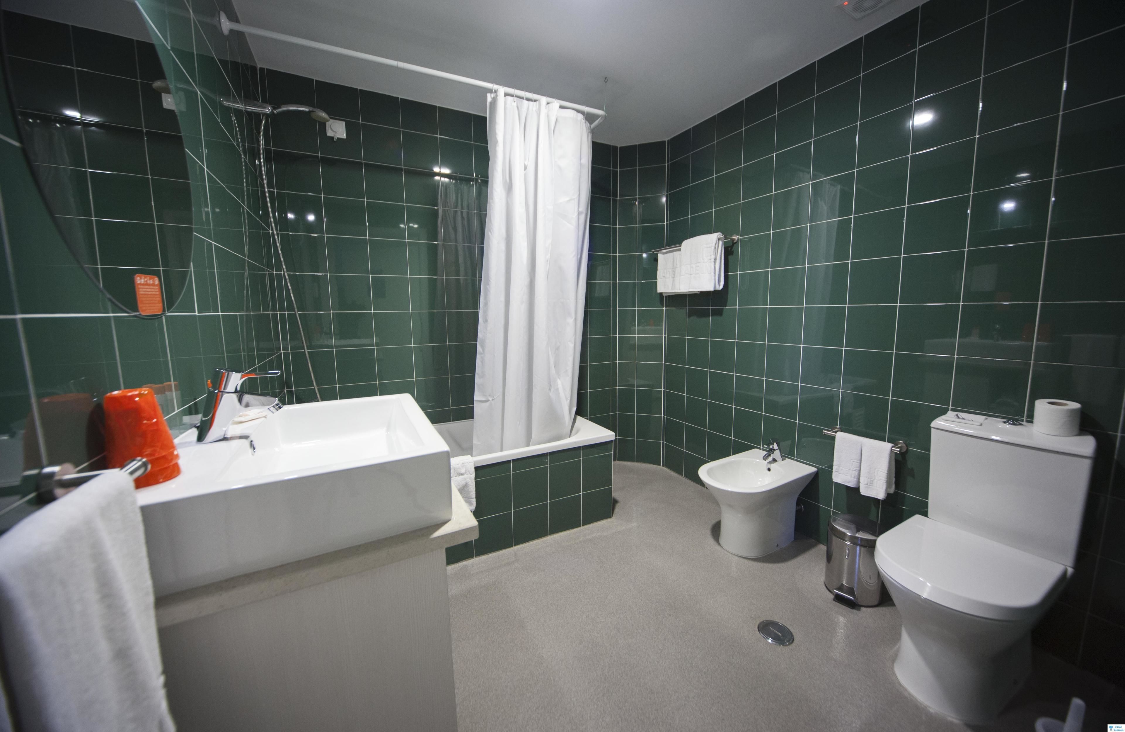 free toiletries, hair dryer, bidet, towels