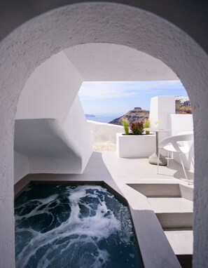 Junior Double Room | View from room - Agnadema Apartments (Santorini)