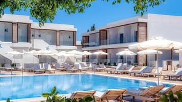 Indoor pool, 2 outdoor pools, open 10:00 AM to 7:00 PM, pool umbrellas