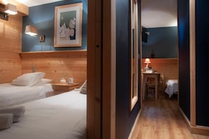 Desk, blackout curtains, free WiFi, bed sheets