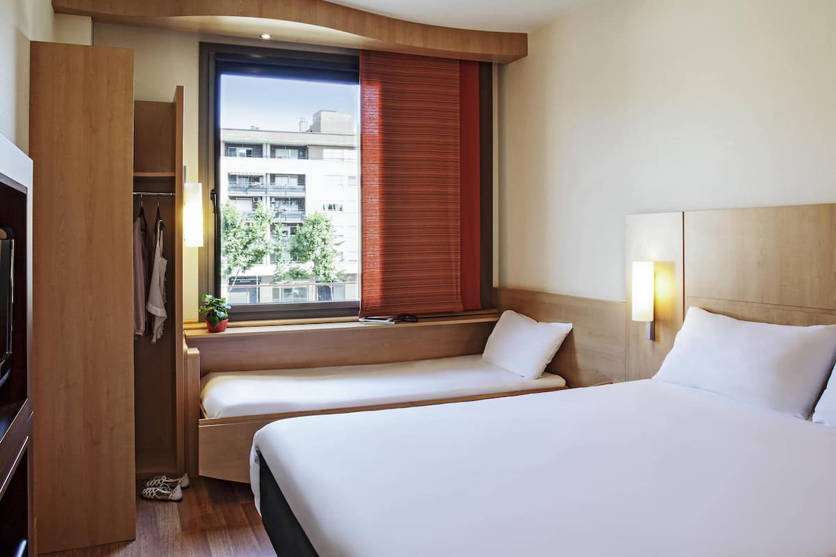 Blackout curtains, soundproofing, iron/ironing board