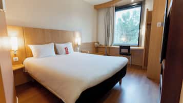 Blackout drapes, soundproofing, iron/ironing board