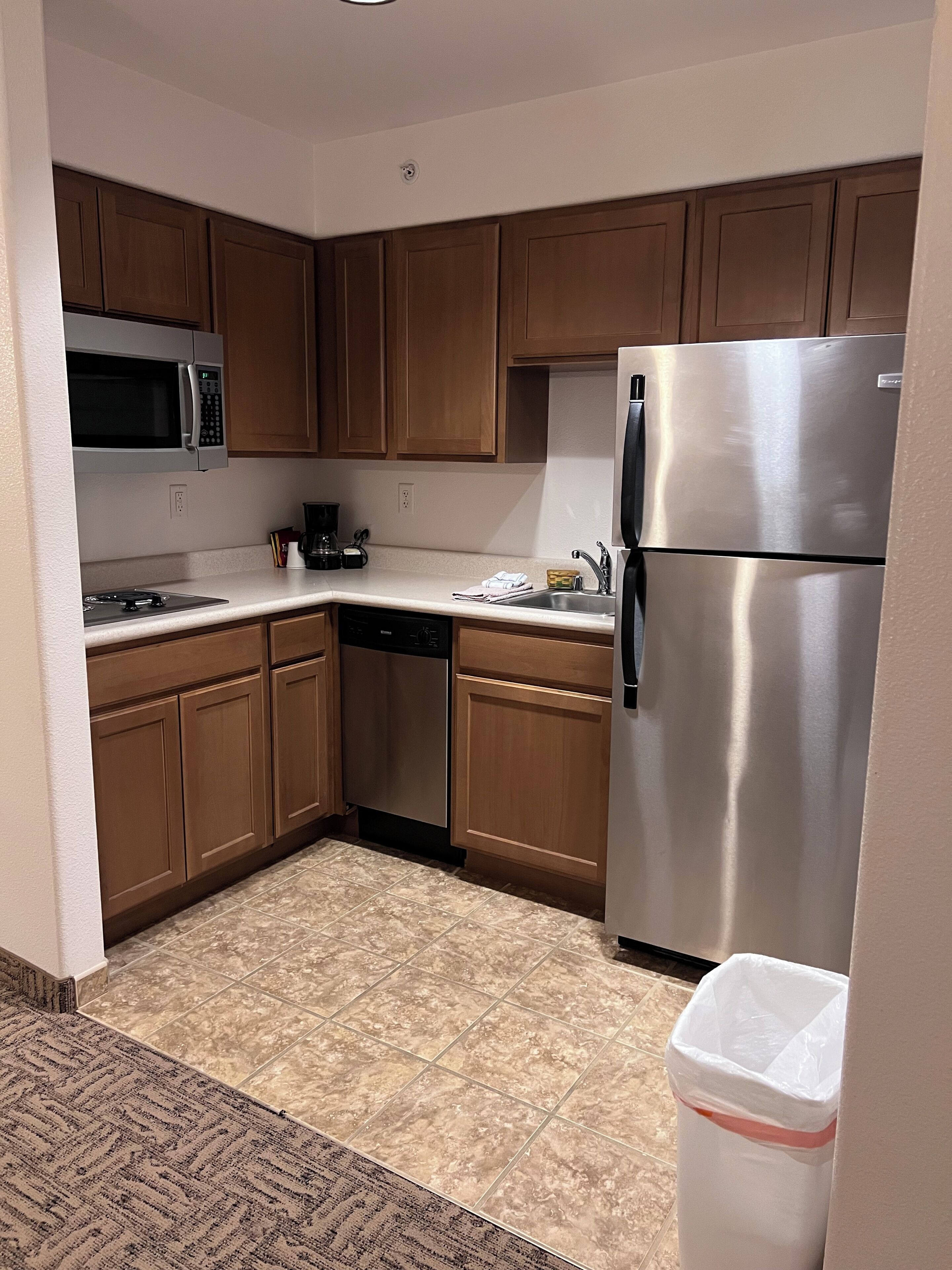 extended stay suite | private kitchen | microwave, coffee/tea maker