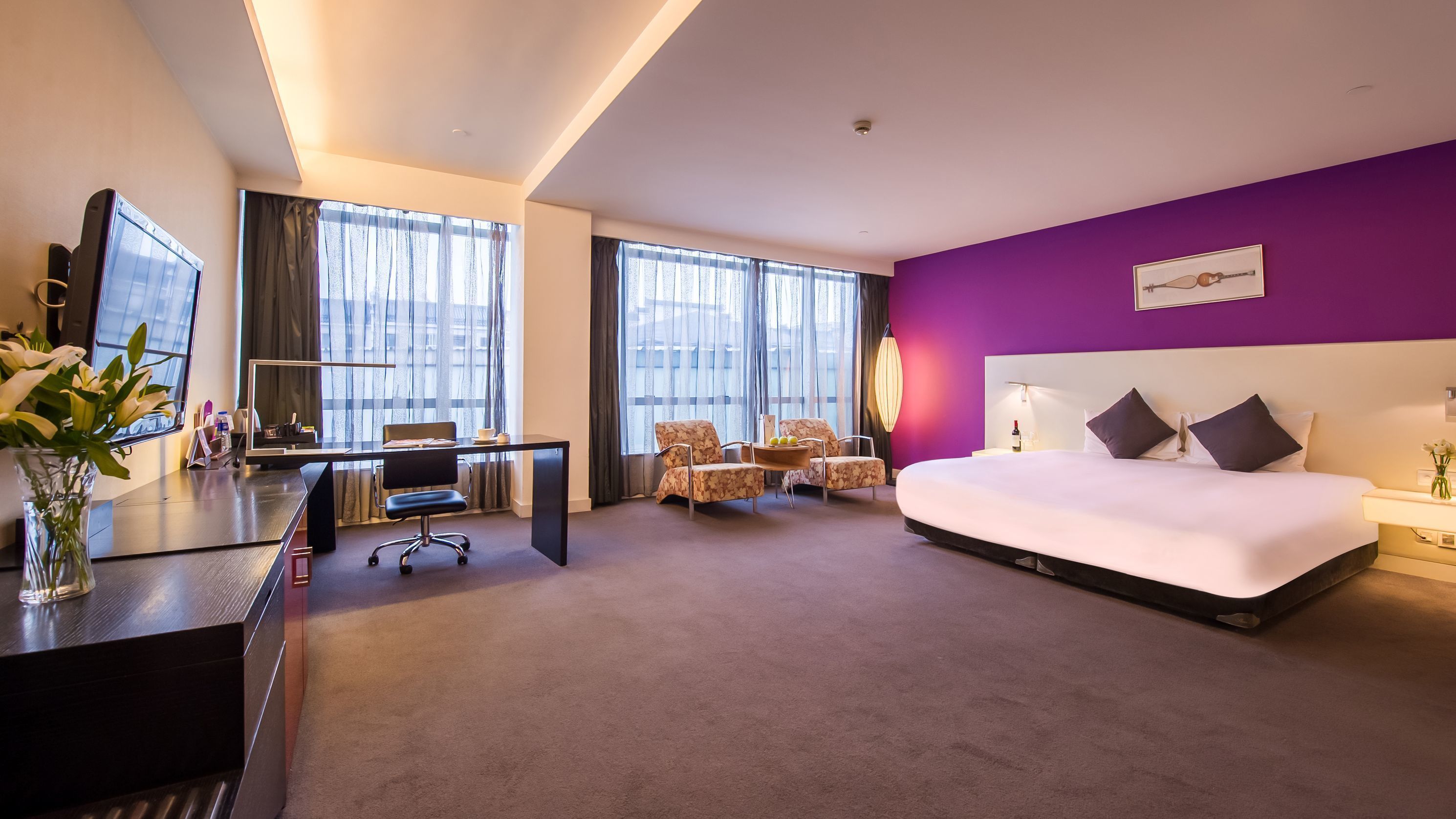 free minibar items, in-room safe, individually decorated, desk