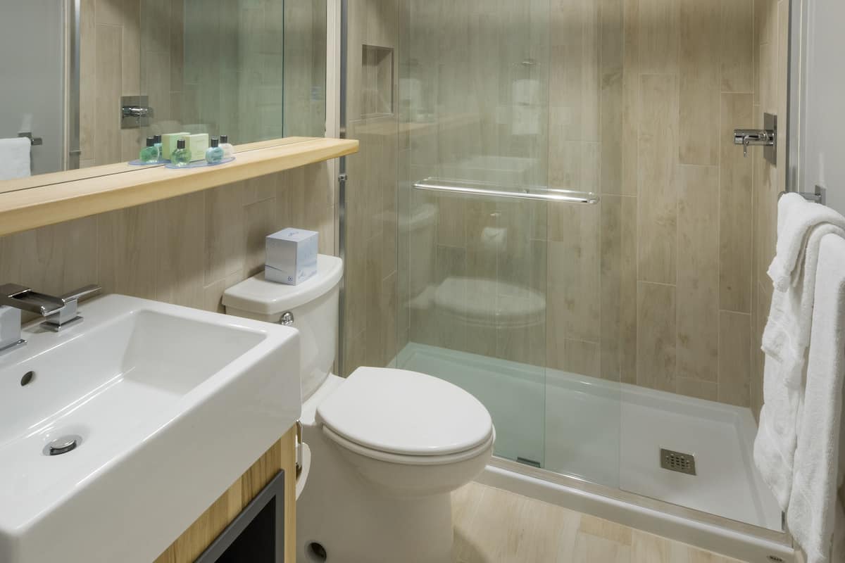 beach level king | bathroom shower