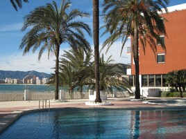 2 室外游泳池，日光浴躺椅