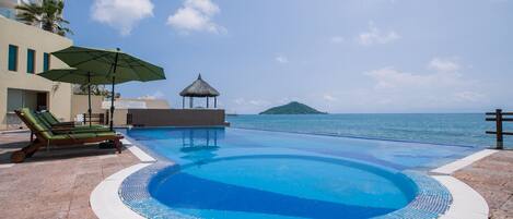 Piscina coberta, piscina a l'aire lliure i gandules