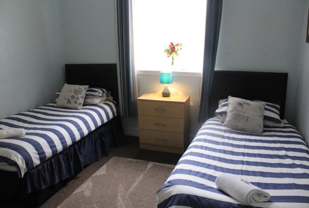 standard twin room (shared bathroom) | individually decorated, individually furnished, iron/ironing board